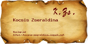 Kocsis Zseraldina névjegykártya
